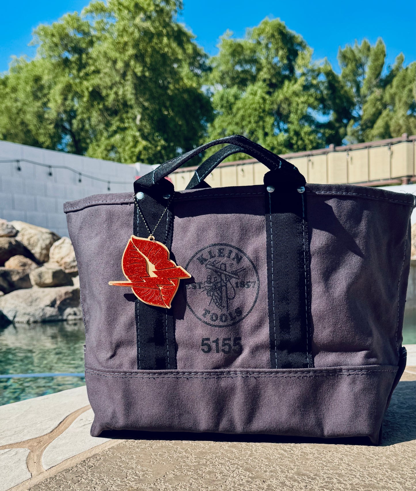 NEW Red Lipstick Tote Charm