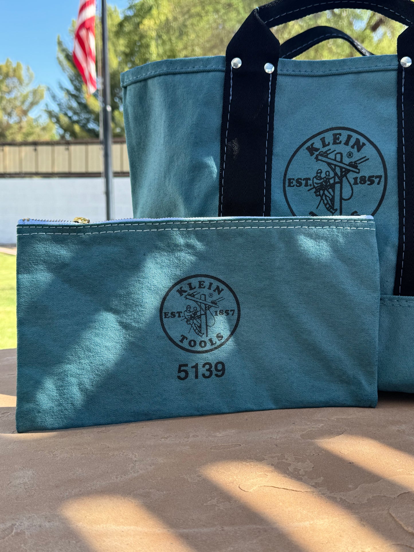 Dusty Teal Klein Tote