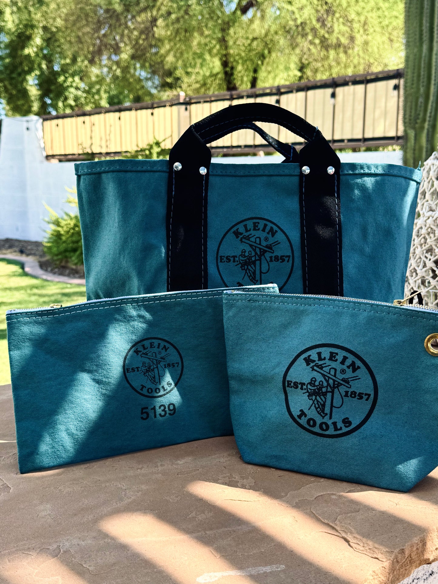 Dusty Teal Klein Tote